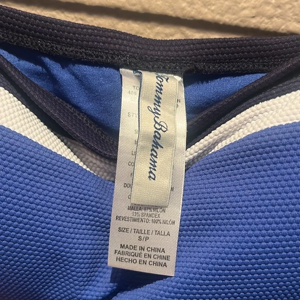 Tommy Bahama Women’s Bandkini Island cays Color block Bandeau Swim Top Small